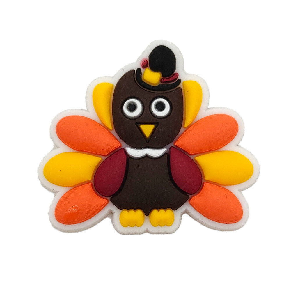 Clips déco chaussures – Motifs cartoon spécial Thanksgiving.