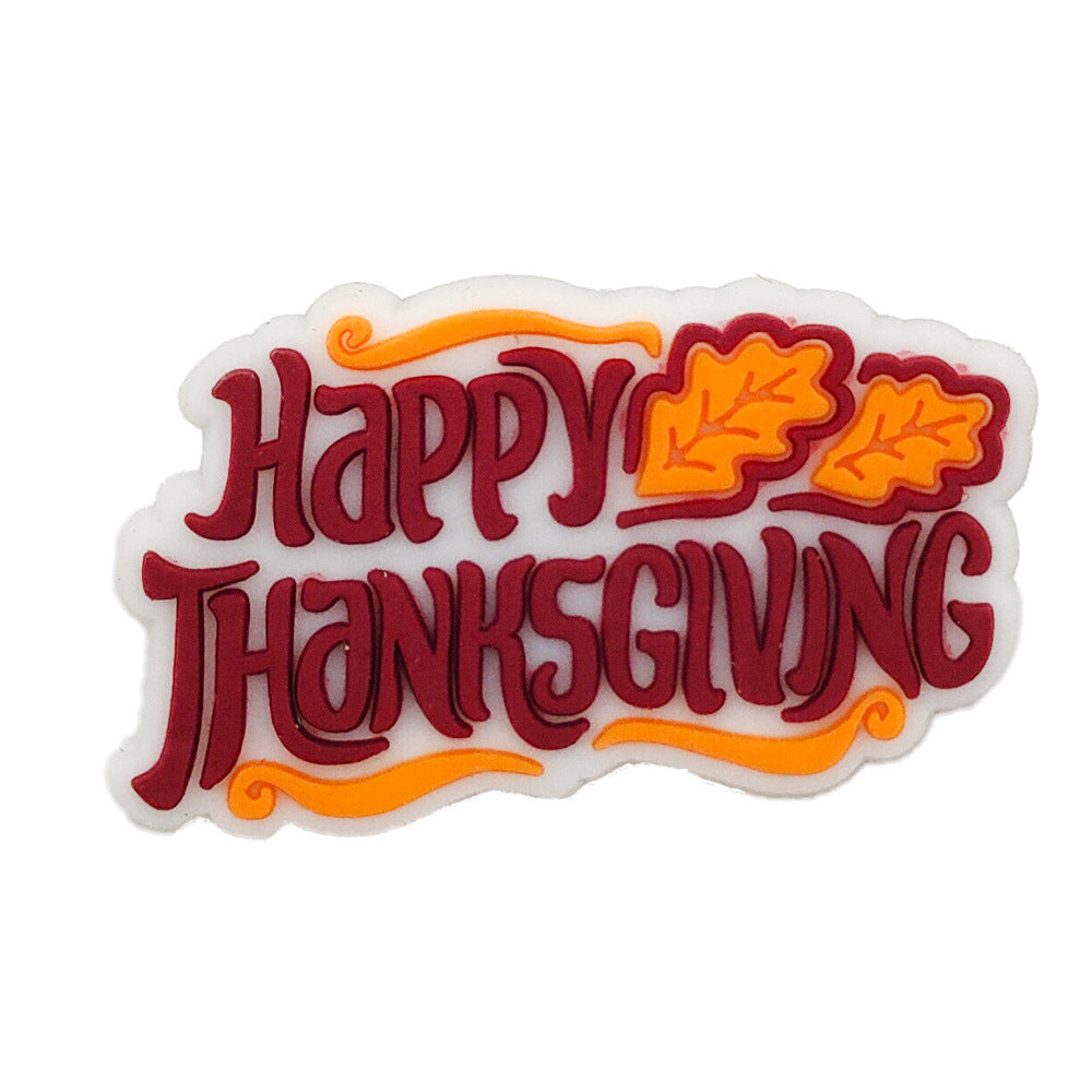 Clips déco chaussures – Motifs cartoon spécial Thanksgiving.