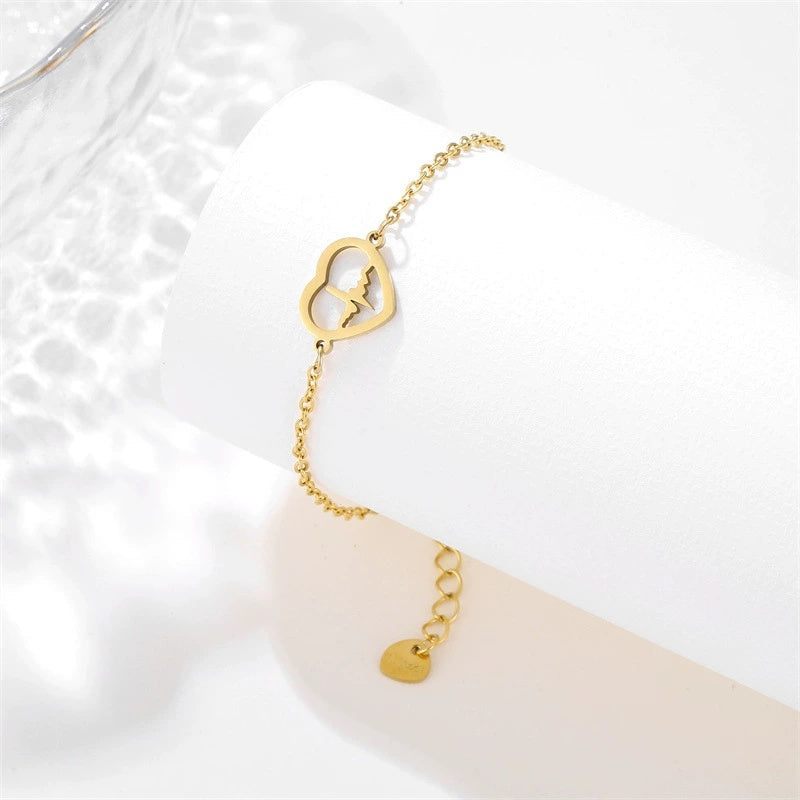 Bijou poignet femme – Motif cœur battement, discret et raffiné
