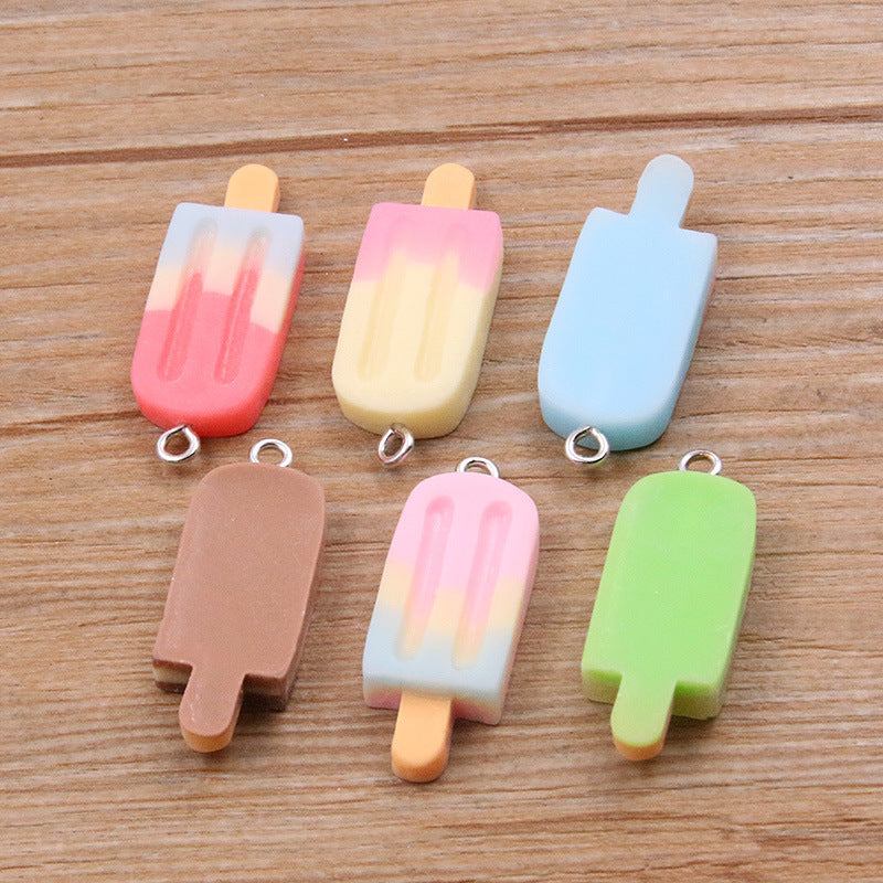 Pendentif bâtonnet glacé – Résine dégradée, idéal pour créations DIY