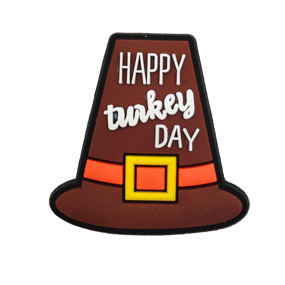 Clips déco chaussures – Motifs cartoon spécial Thanksgiving.