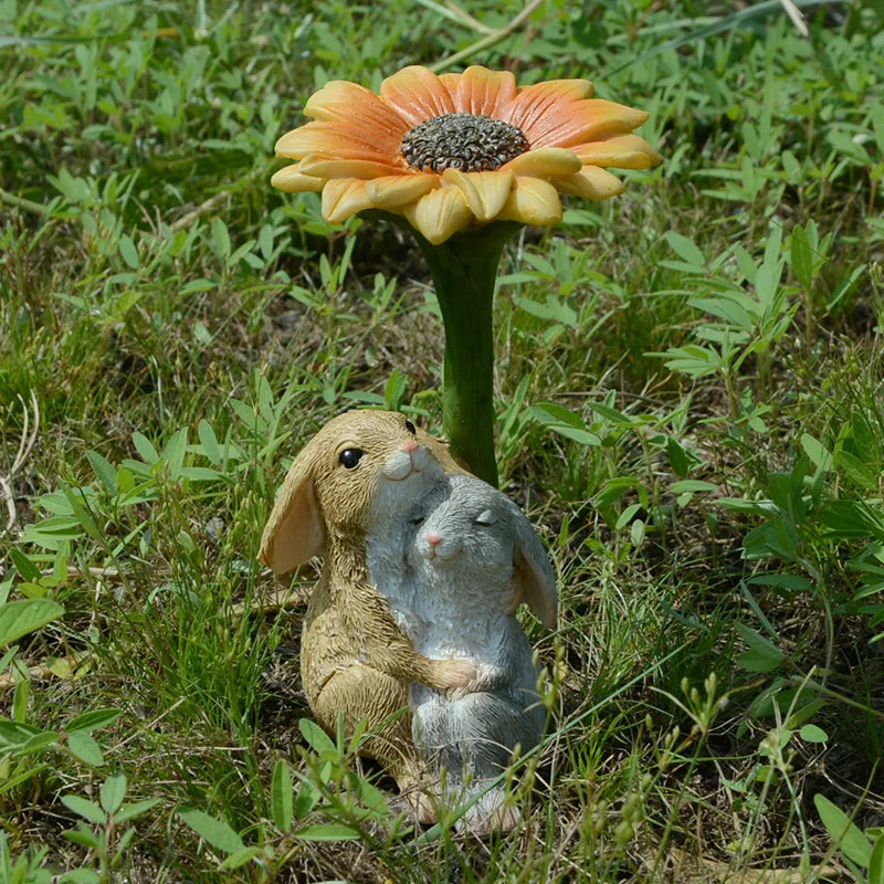 Décos de Pâques lapin – Figurines miniatures pour maison ou jardin féerique