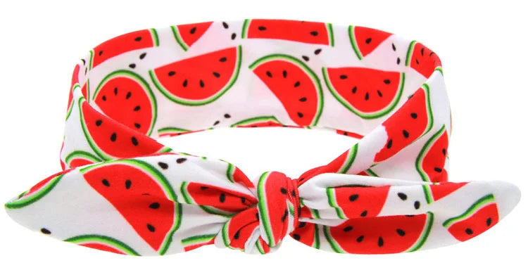 Bandeau bébé fille – Motifs fruits - doux et mignon
