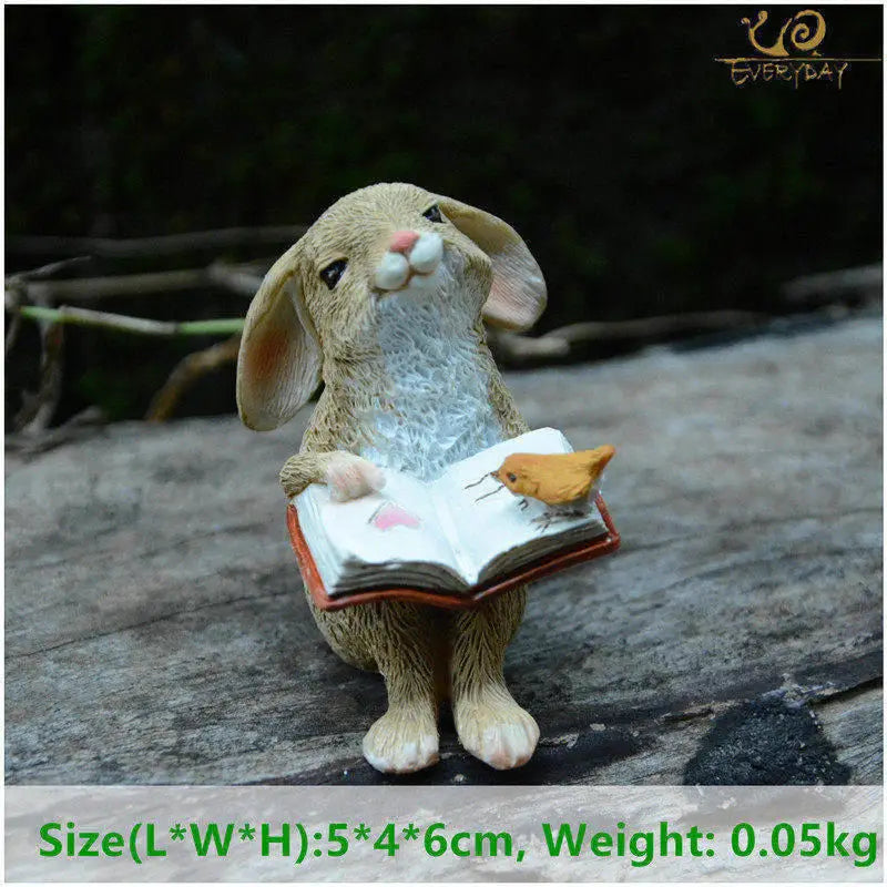 Décos de Pâques lapin – Figurines miniatures pour maison ou jardin féerique