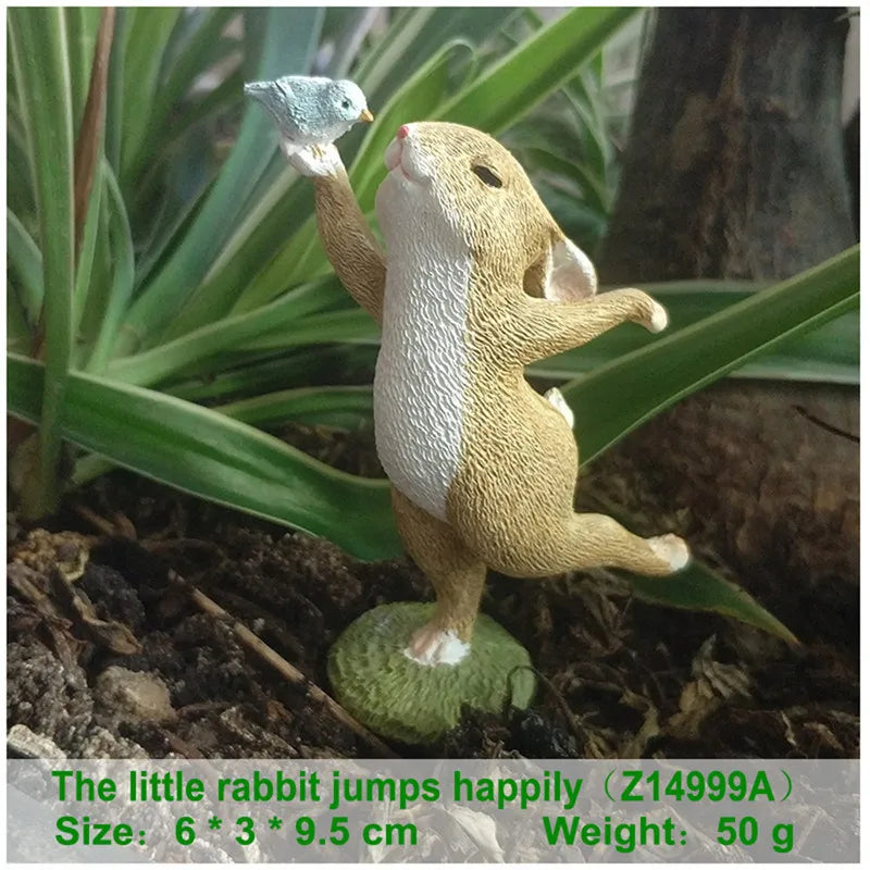 Décos de Pâques lapin – Figurines miniatures pour maison ou jardin féerique