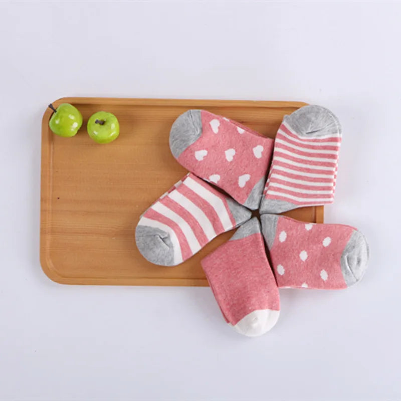 Lot de 5 paires de chaussettes enfants – Douces, chaudes et pleines de style