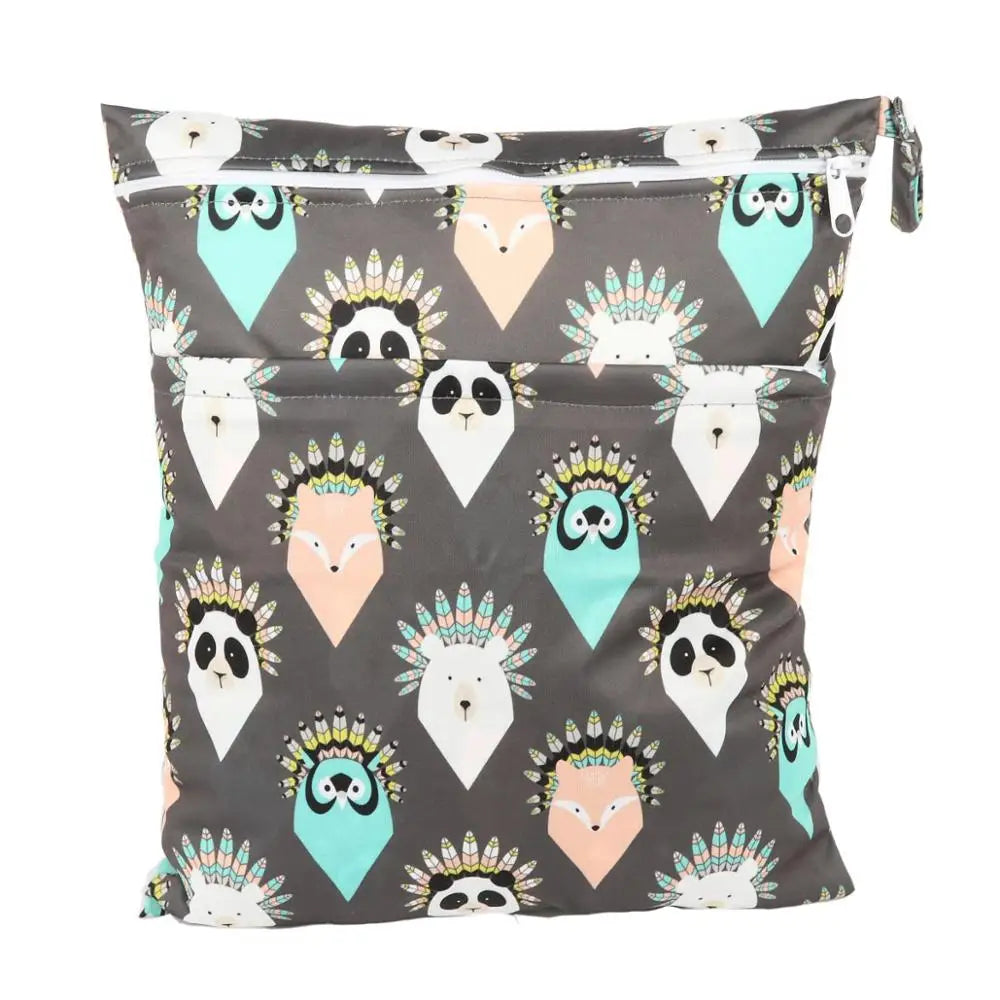 Sac imperméable bébé – Double poche, réutilisable et stylé