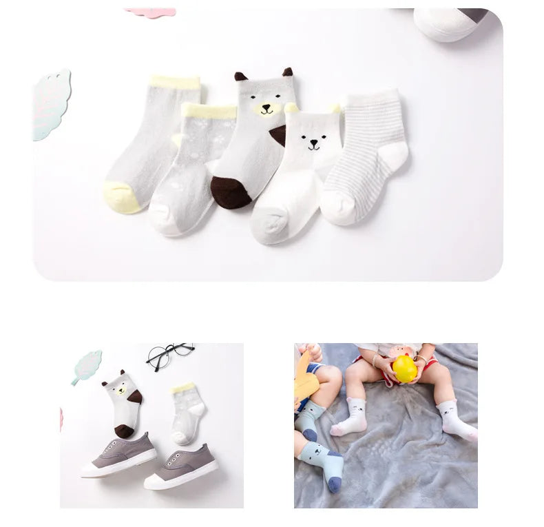 Lot de 5 paires de chaussettes enfants – Douces, chaudes et pleines de style