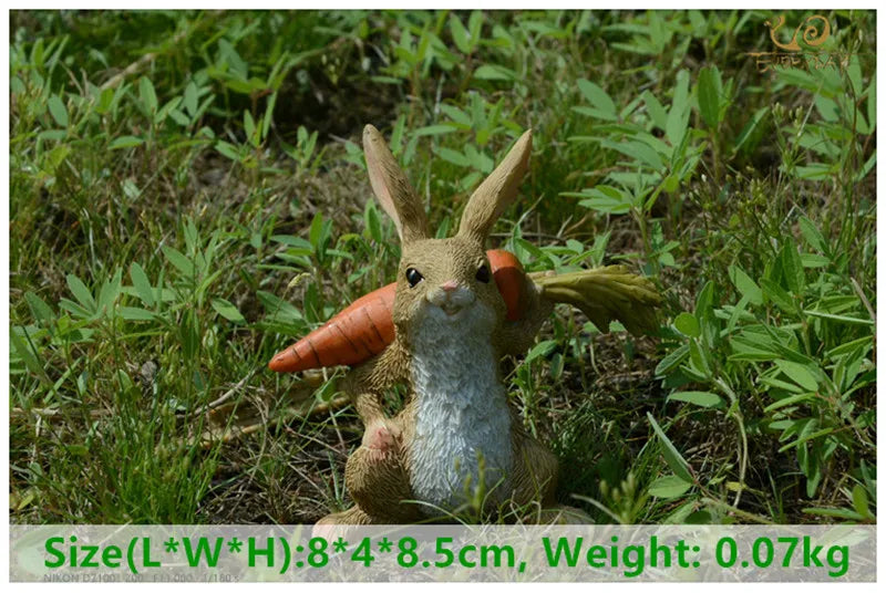 Décos de Pâques lapin – Figurines miniatures pour maison ou jardin féerique