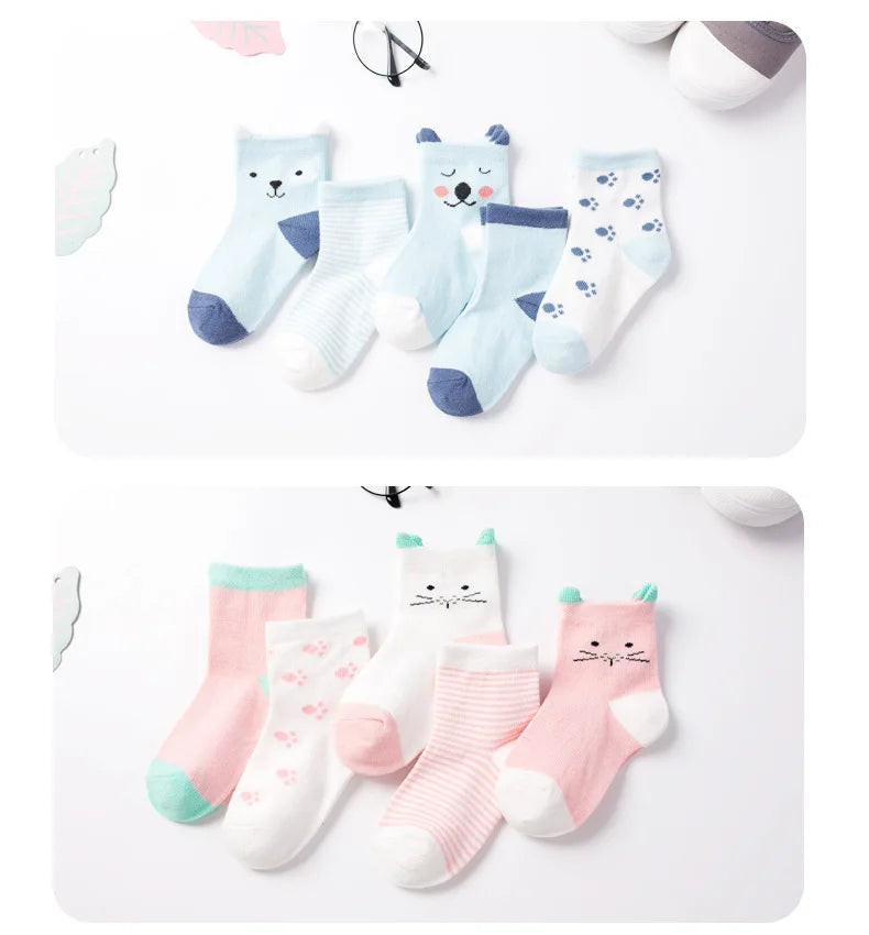 Lot de 5 paires de chaussettes enfants – Douces, chaudes et pleines de style