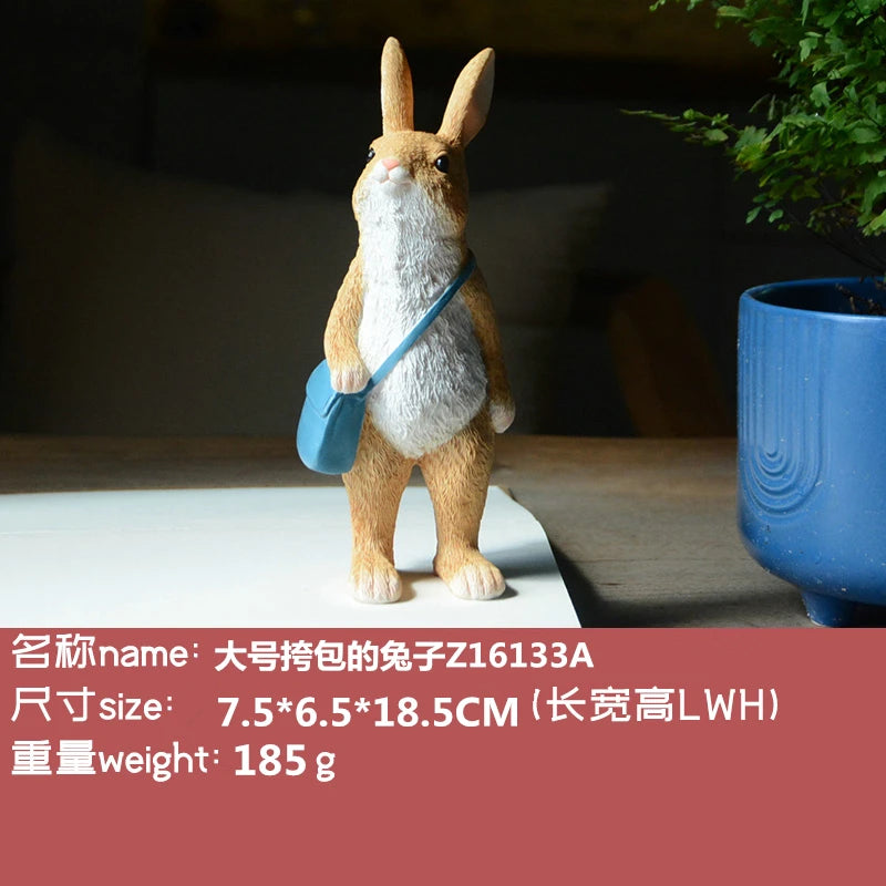 Décos de Pâques lapin – Figurines miniatures pour maison ou jardin féerique