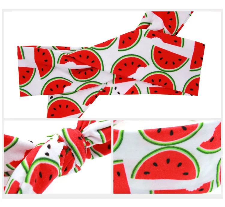 Bandeau bébé fille – Motifs fruits - doux et mignon