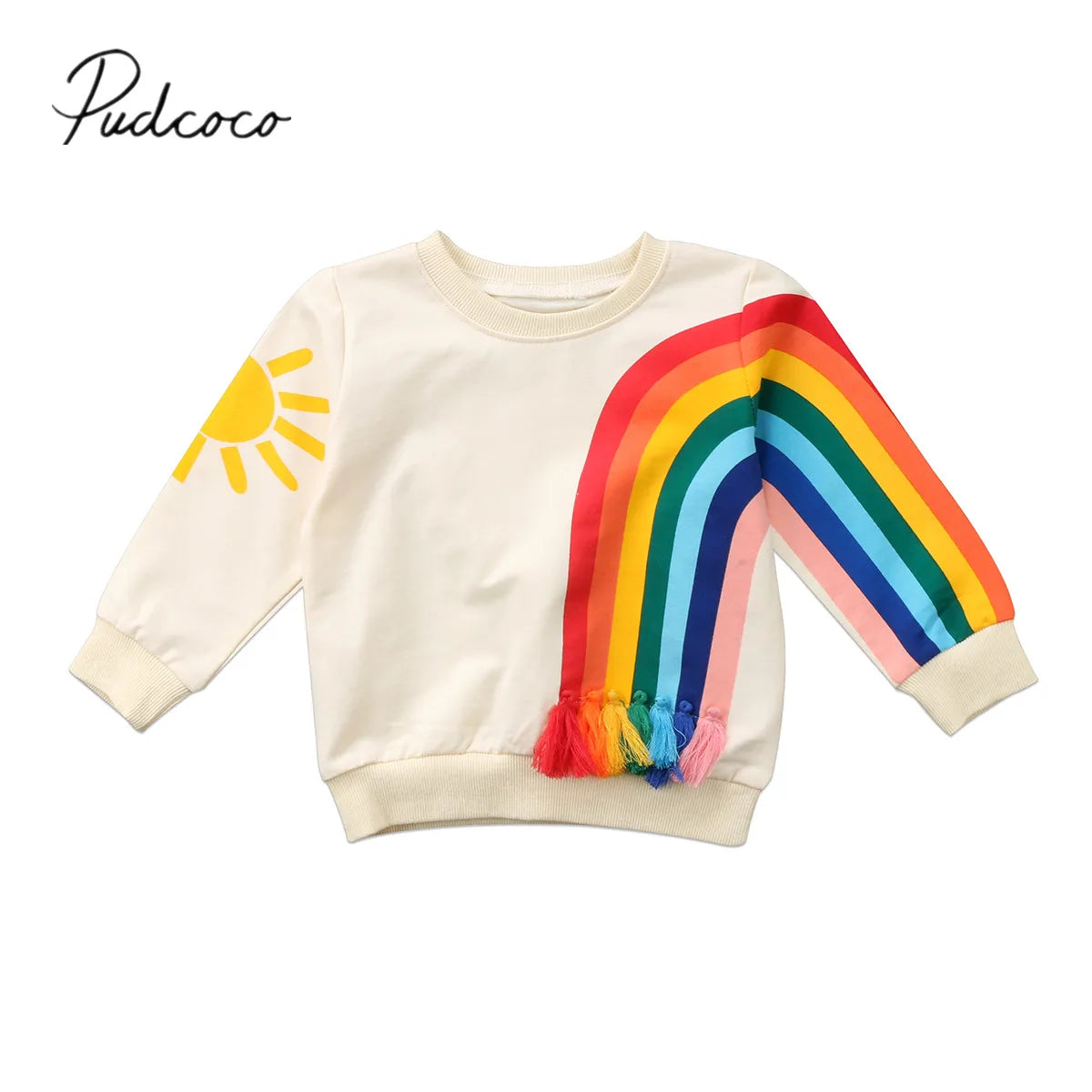 Sweat coloré bébé fille – Arc-en-ciel, chaleur et bonne humeur.