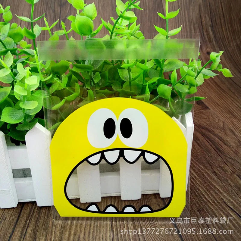 Sachets cadeaux monstres – 50/100 pcs, parfaits pour fêtes et anniversaires