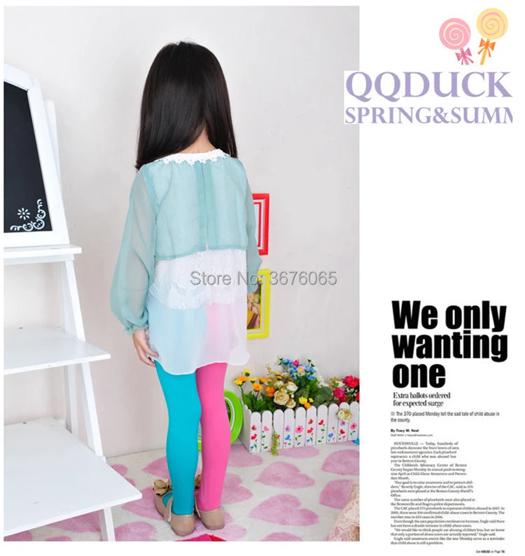 Girls candy color tights for baby kids cute velvet pantyhose contrast Combination color girl spring/autumn warm dance stockings