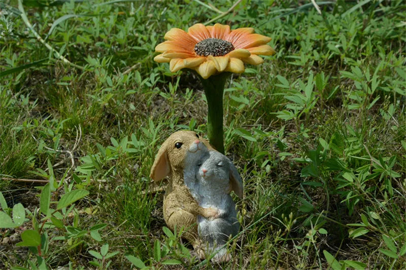 Décos de Pâques lapin – Figurines miniatures pour maison ou jardin féerique