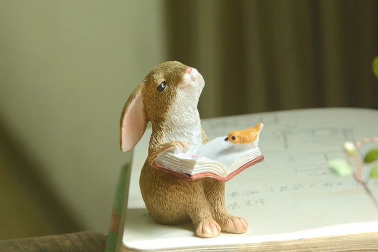 Décos de Pâques lapin – Figurines miniatures pour maison ou jardin féerique