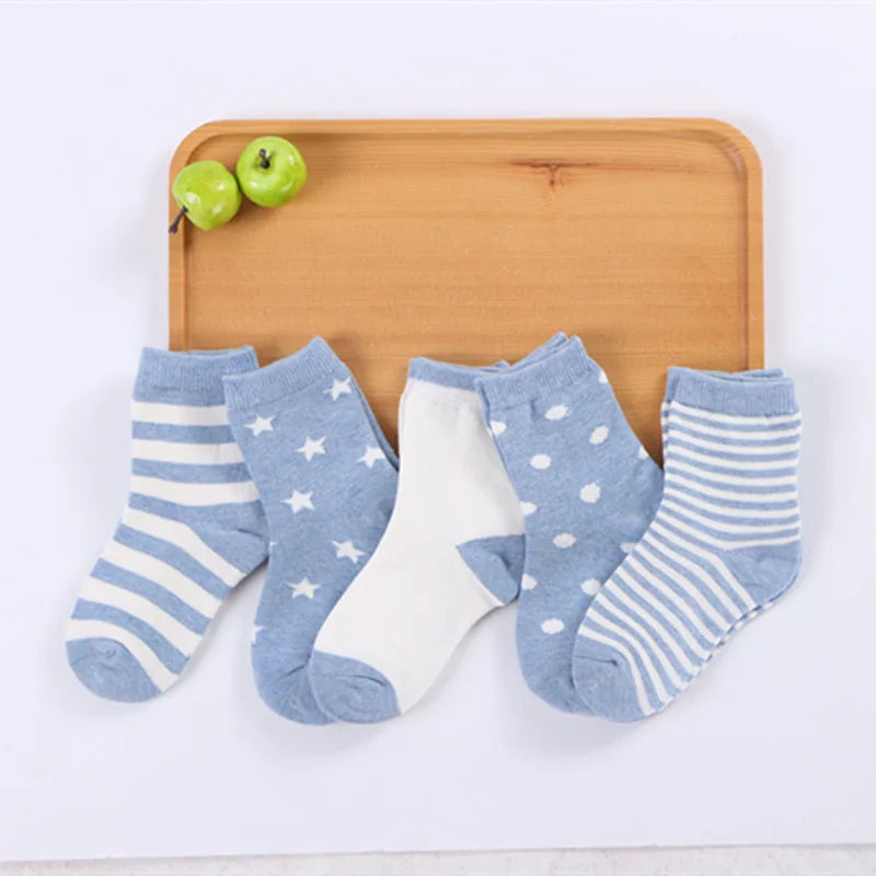 Lot de 5 paires de chaussettes enfants – Douces, chaudes et pleines de style