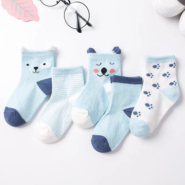 Lot de 5 paires de chaussettes enfants – Douces, chaudes et pleines de style