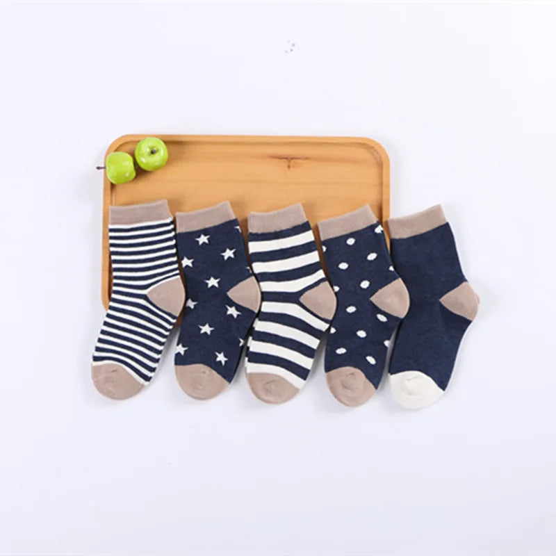 Lot de 5 paires de chaussettes enfants – Douces, chaudes et pleines de style