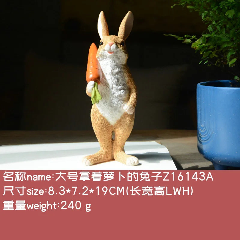 Décos de Pâques lapin – Figurines miniatures pour maison ou jardin féerique