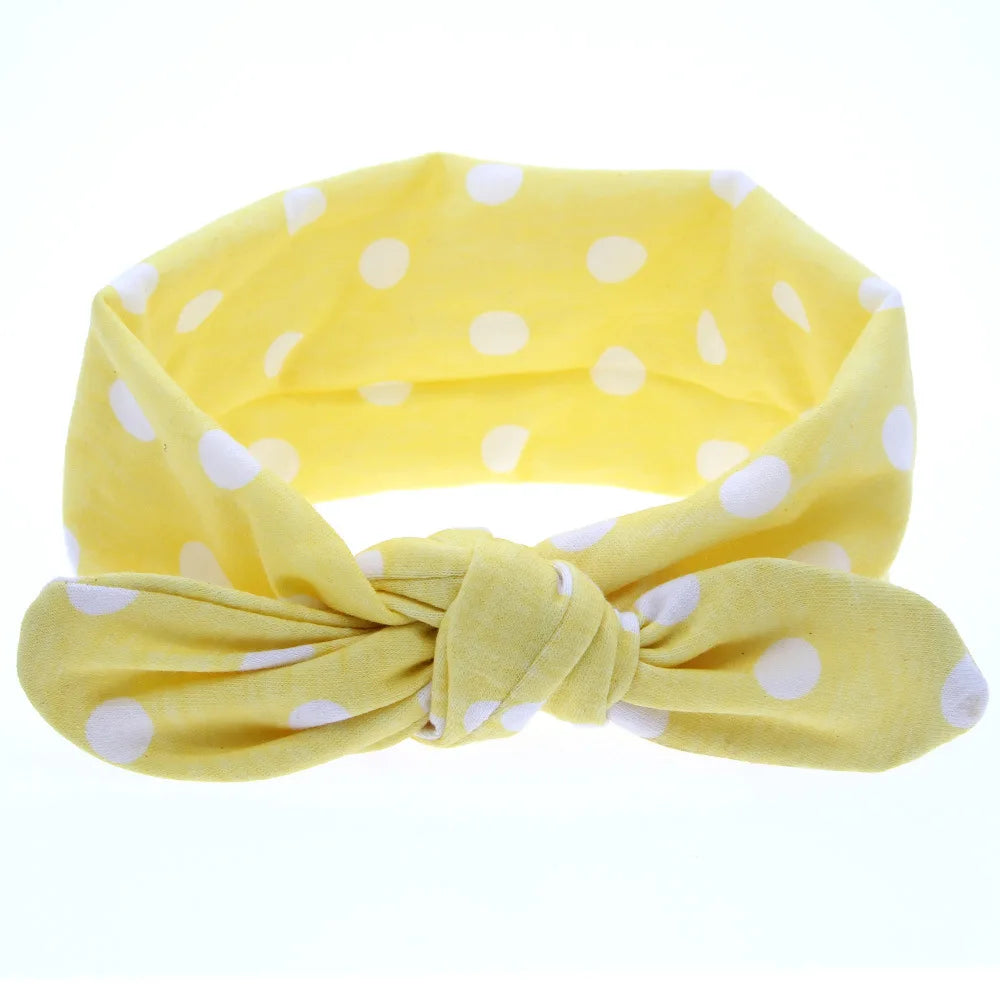 baby girl headband Infant hair accessory rabbit ear bow newborn Headwear Gift Toddlers bandage Ribbon Children Kid Printed Dot