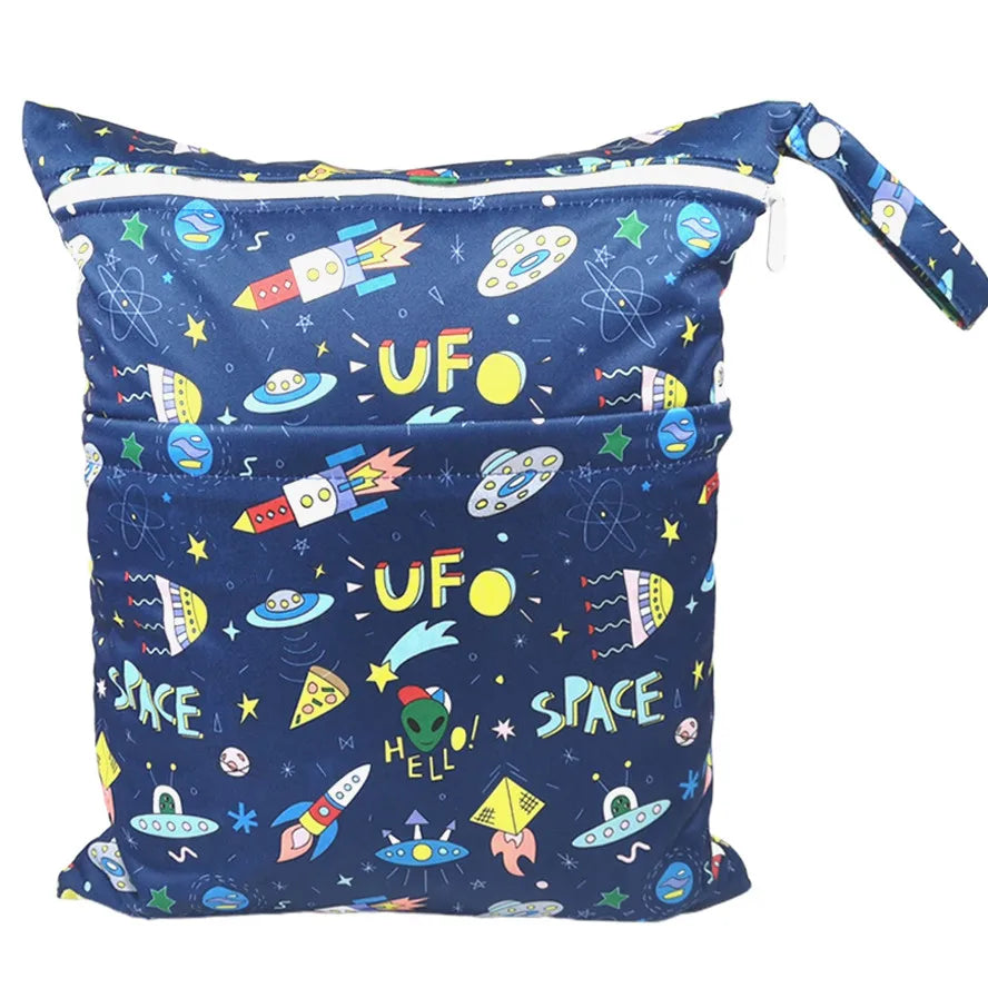 Sac imperméable bébé – Double poche, réutilisable et stylé