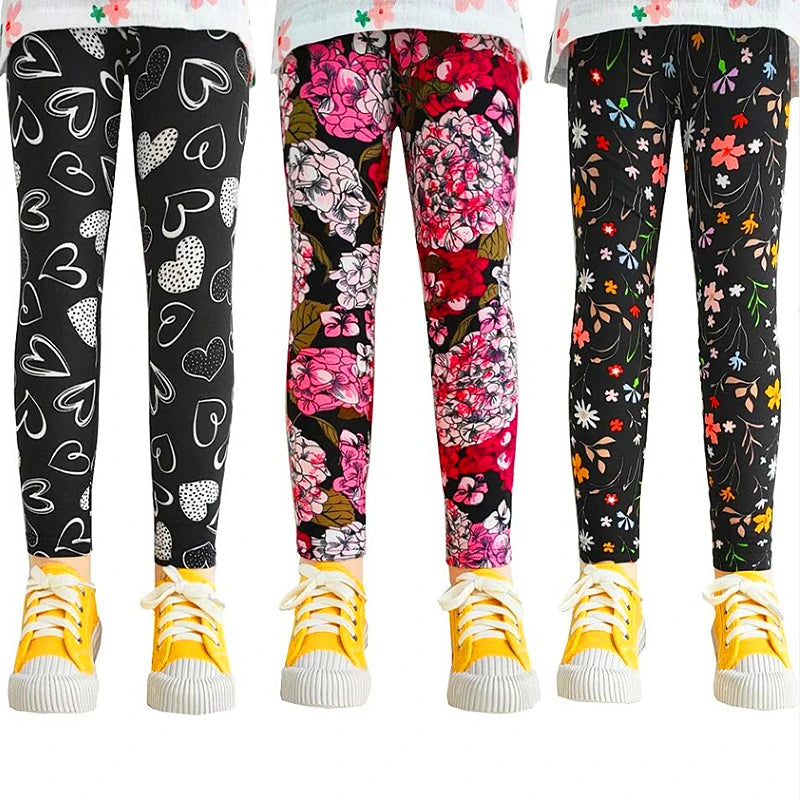 Pantalon skinny enfant – Style floral pour bouger avec légèreté
