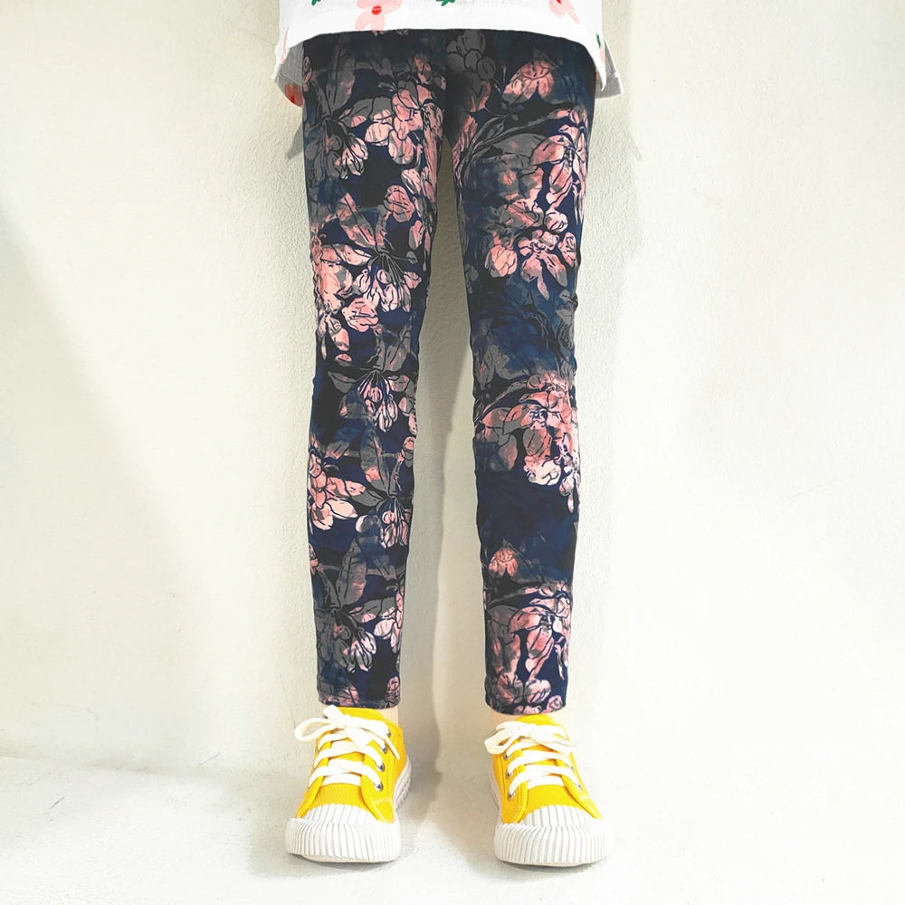 Pantalon skinny enfant – Style floral pour bouger avec légèreté