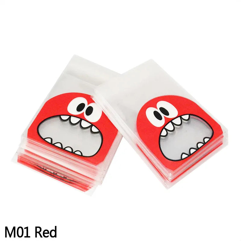 Sachets cadeaux monstres – 50/100 pcs, parfaits pour fêtes et anniversaires