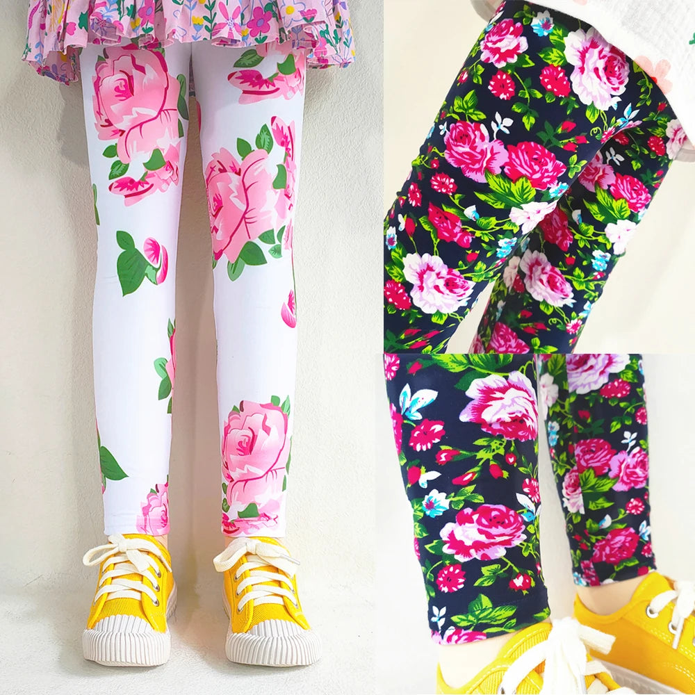 Pantalon skinny enfant – Style floral pour bouger avec légèreté