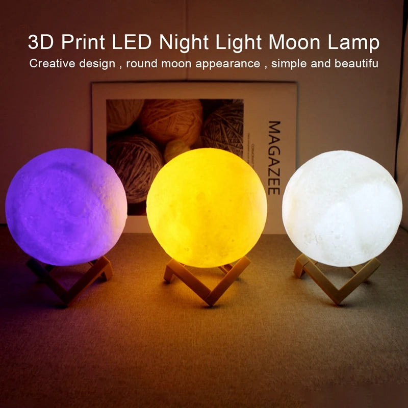 Lampe lune LED galaxie – Veilleuse enfant