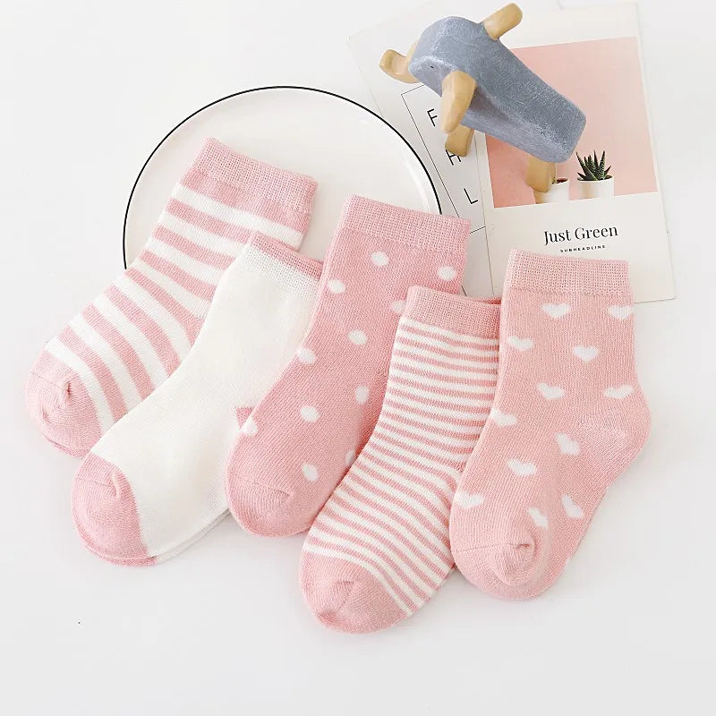 Lot de 5 paires de chaussettes enfants – Douces, chaudes et pleines de style