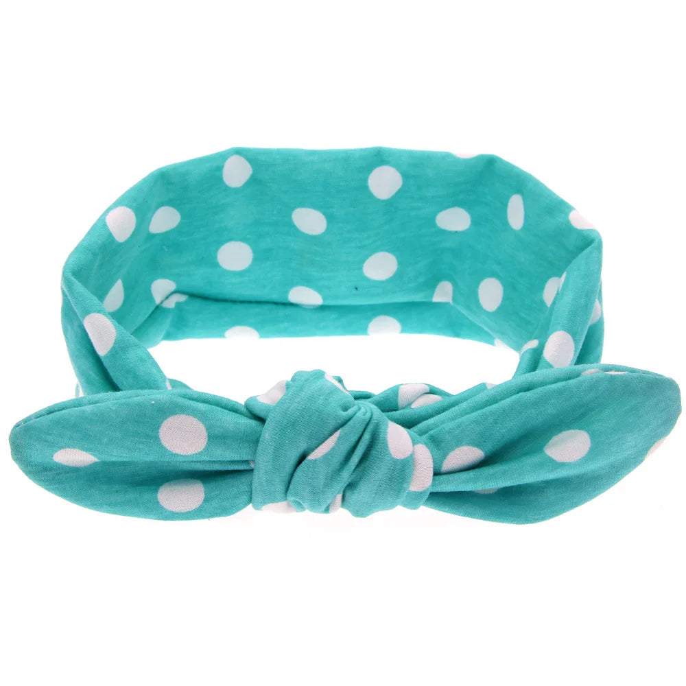 baby girl headband Infant hair accessory rabbit ear bow newborn Headwear Gift Toddlers bandage Ribbon Children Kid Printed Dot