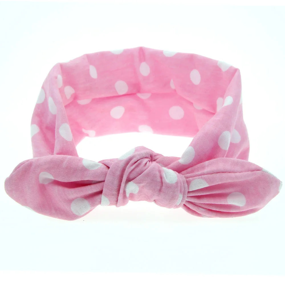 baby girl headband Infant hair accessory rabbit ear bow newborn Headwear Gift Toddlers bandage Ribbon Children Kid Printed Dot