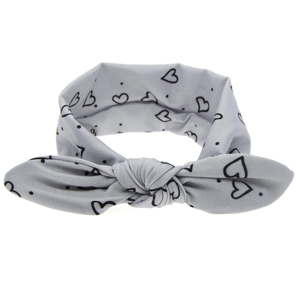 baby girl headband Infant hair accessory rabbit ear bow newborn Headwear Gift Toddlers bandage Ribbon Children Kid Printed Dot
