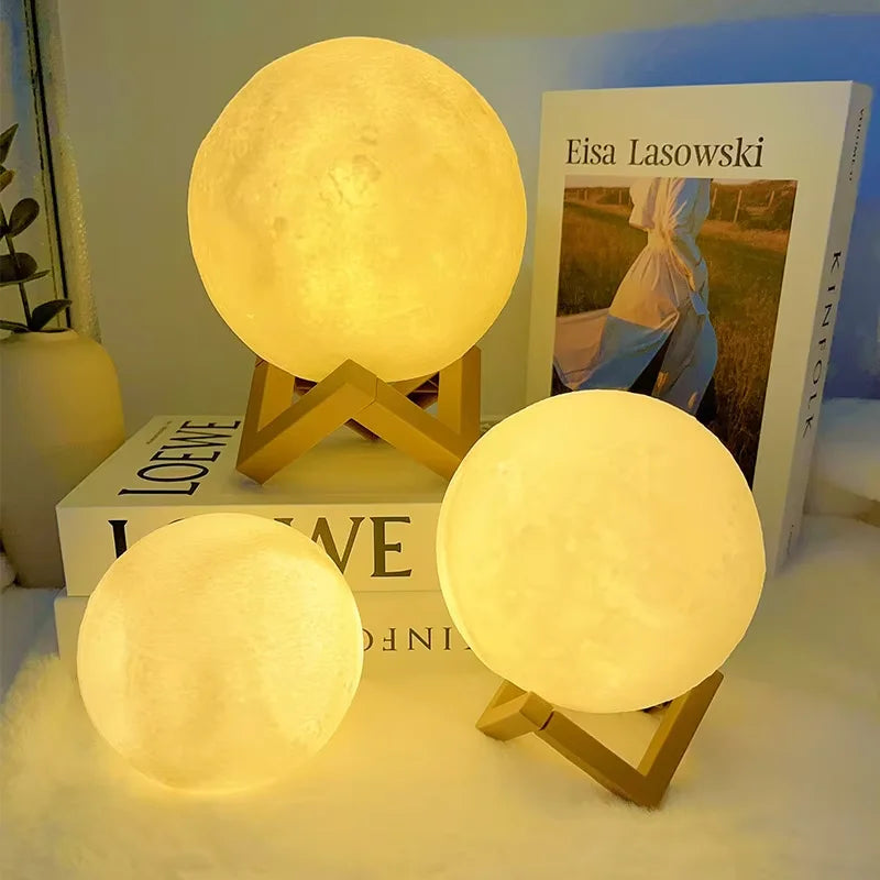 Lampe lune LED galaxie – Veilleuse enfant