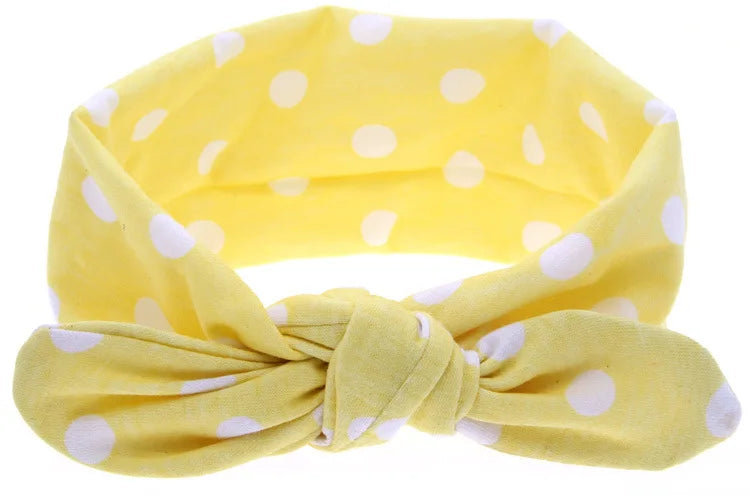 baby girl headband Infant hair accessory rabbit ear bow newborn Headwear Gift Toddlers bandage Ribbon Children Kid Printed Dot