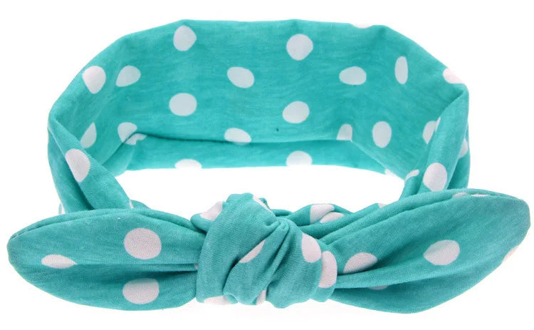 baby girl headband Infant hair accessory rabbit ear bow newborn Headwear Gift Toddlers bandage Ribbon Children Kid Printed Dot