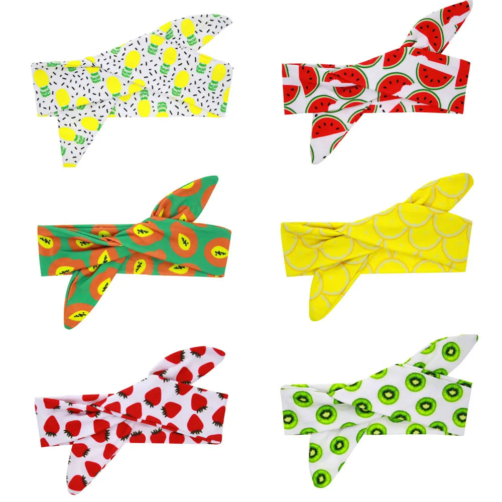 Bandeau bébé fille – Motifs fruits - doux et mignon