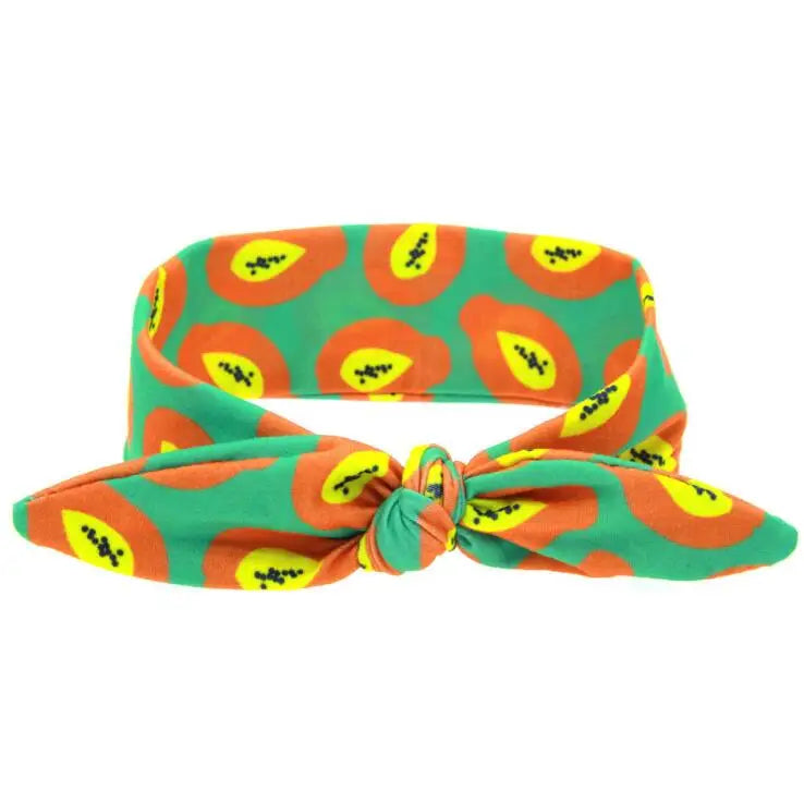 Bandeau bébé fille – Motifs fruits - doux et mignon