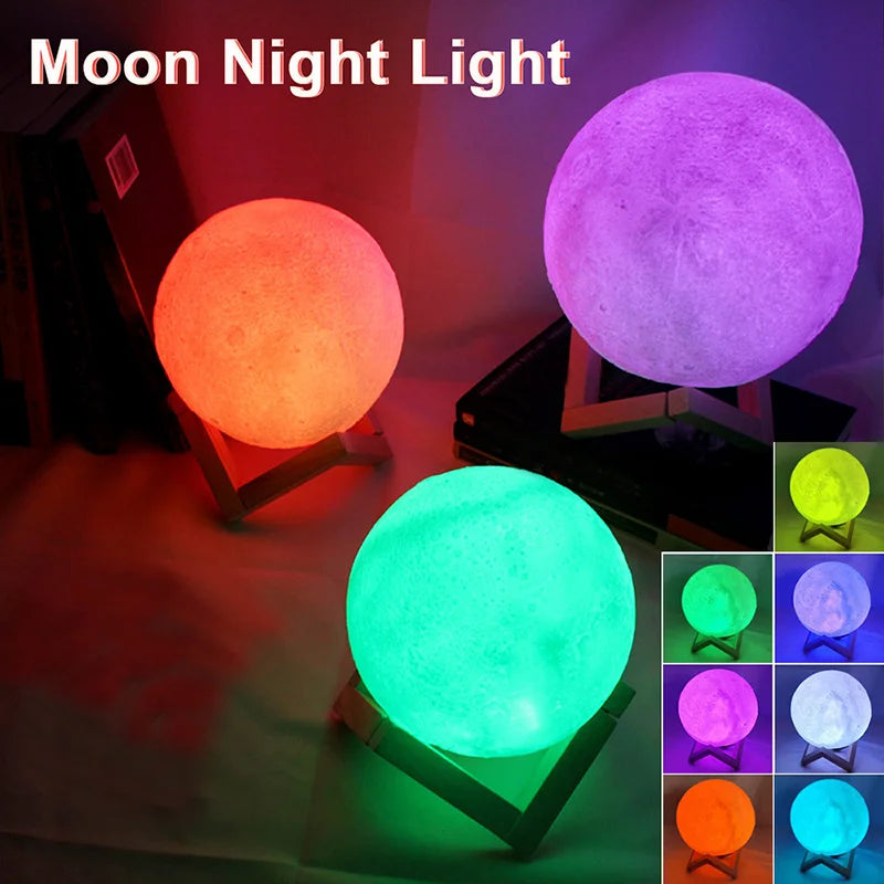 Lampe lune LED galaxie – Veilleuse enfant