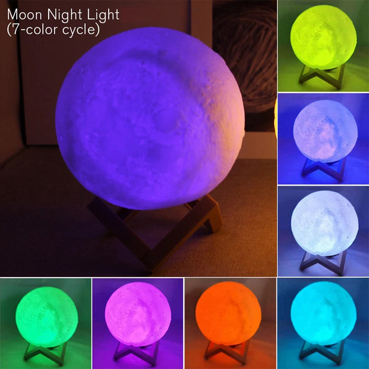 Lampe lune LED galaxie – Veilleuse enfant