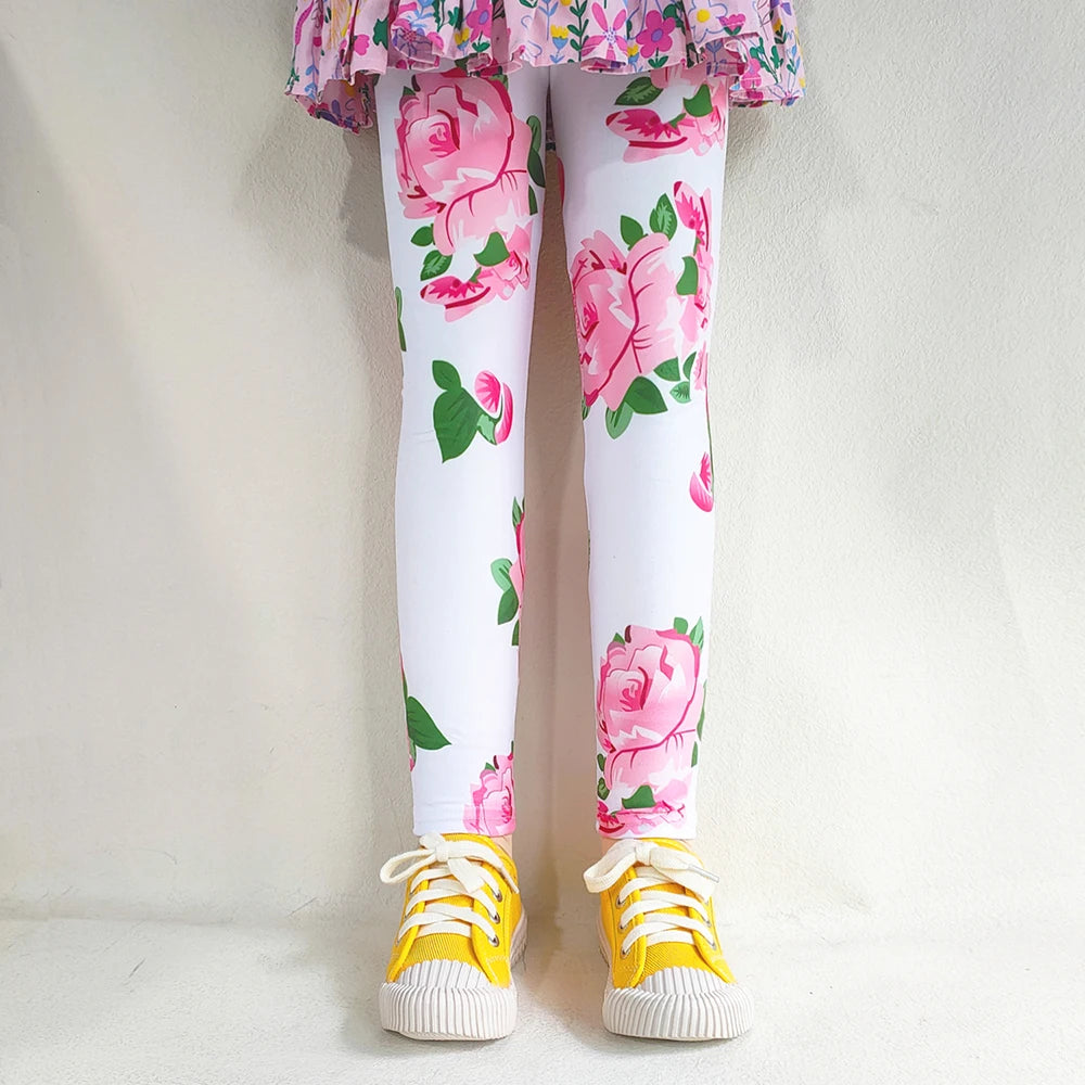 Pantalon skinny enfant – Style floral pour bouger avec légèreté