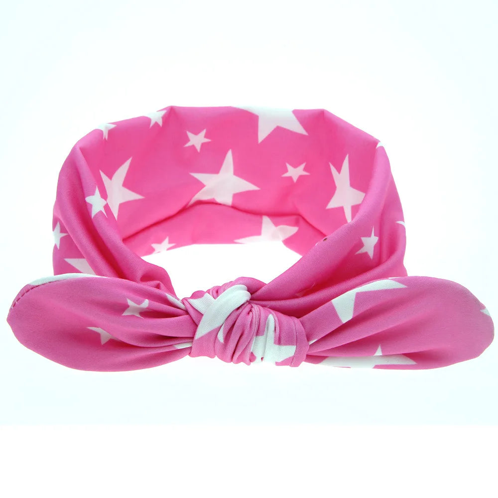 baby girl headband Infant hair accessory rabbit ear bow newborn Headwear Gift Toddlers bandage Ribbon Children Kid Printed Dot