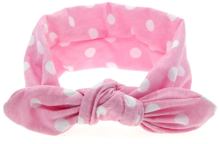 baby girl headband Infant hair accessory rabbit ear bow newborn Headwear Gift Toddlers bandage Ribbon Children Kid Printed Dot