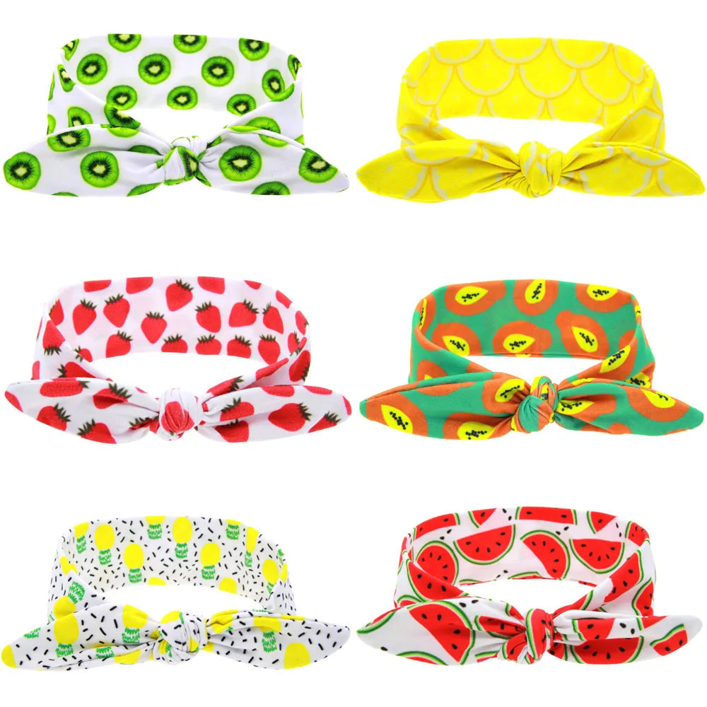 Bandeau bébé fille – Motifs fruits - doux et mignon