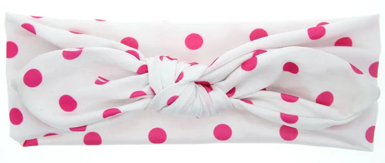 baby girl headband Infant hair accessory rabbit ear bow newborn Headwear Gift Toddlers bandage Ribbon Children Kid Printed Dot