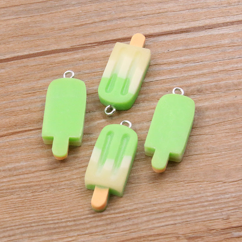 Pendentif bâtonnet glacé – Résine dégradée, idéal pour créations DIY