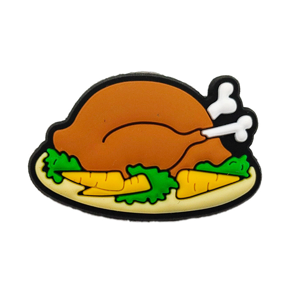 Clips déco chaussures – Motifs cartoon spécial Thanksgiving.